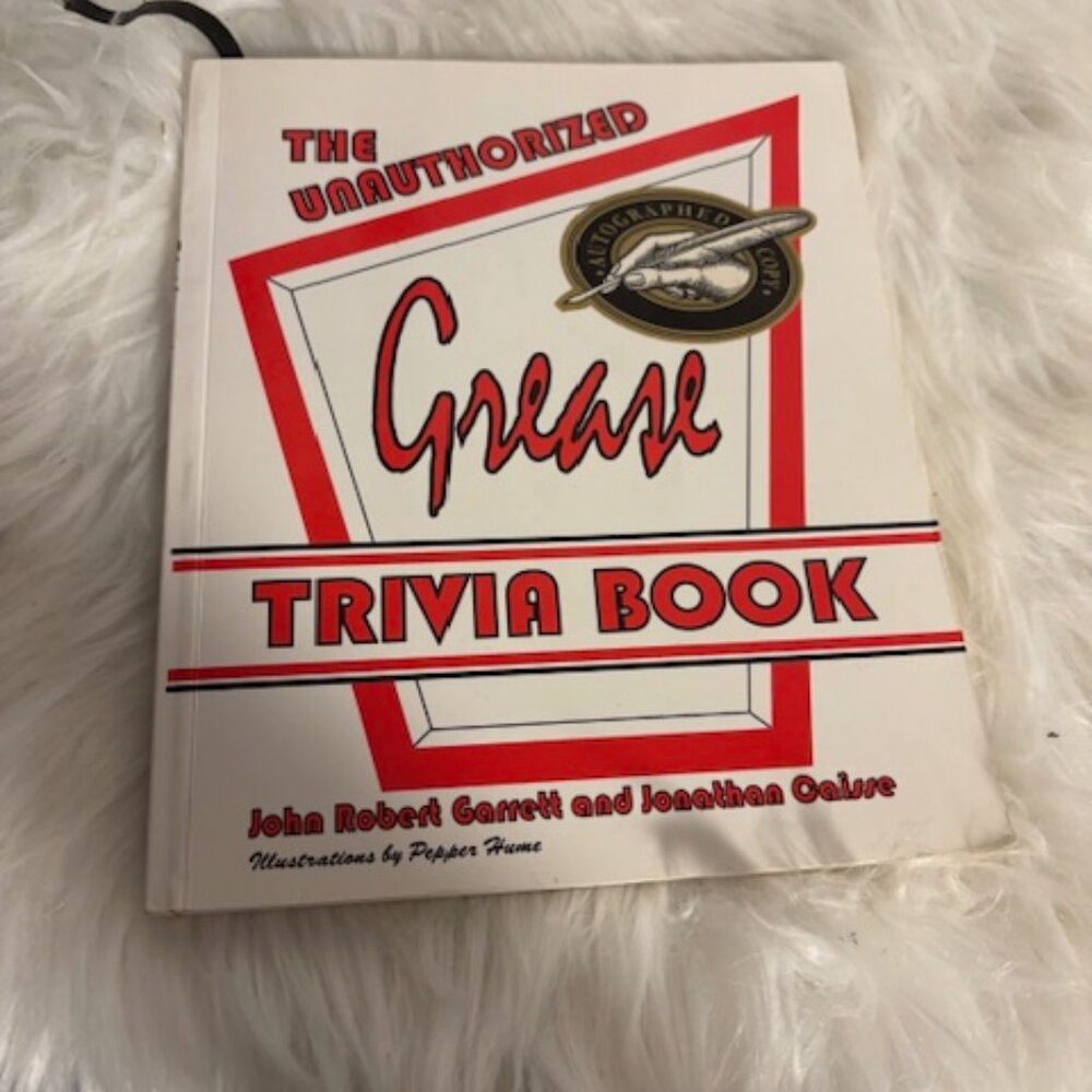 The Unauthorized Grease Trivia Book Signed by Author New Condition Rare